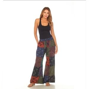 NEW!!! Rising International Multicolor Patchwork Pants, NWT L & XL